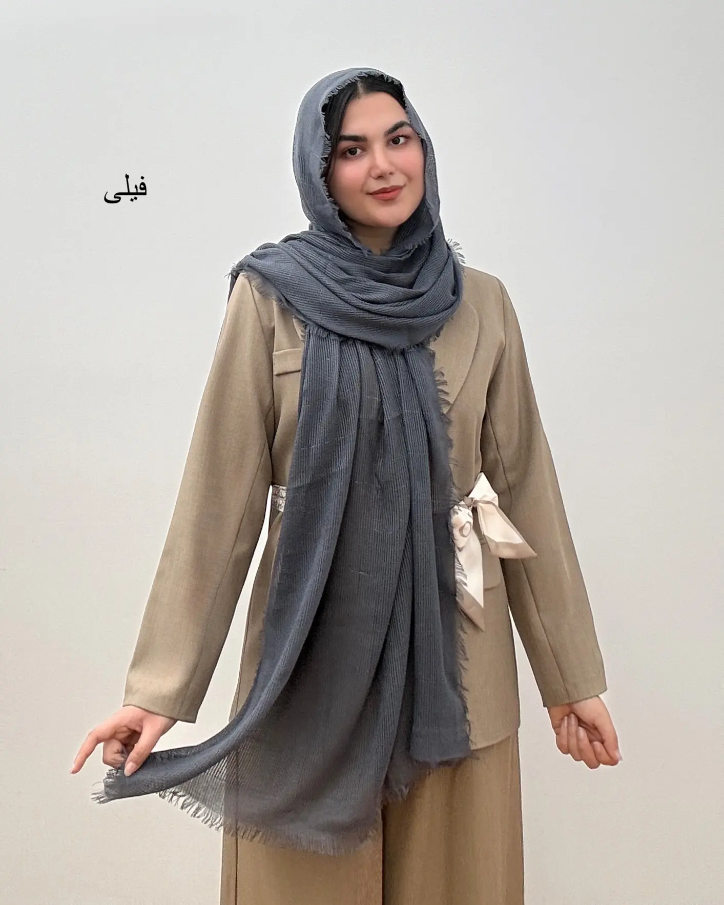 شال نخی و خنک مدل حصیری
